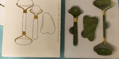 3-in-1 Jade Face Roller Set