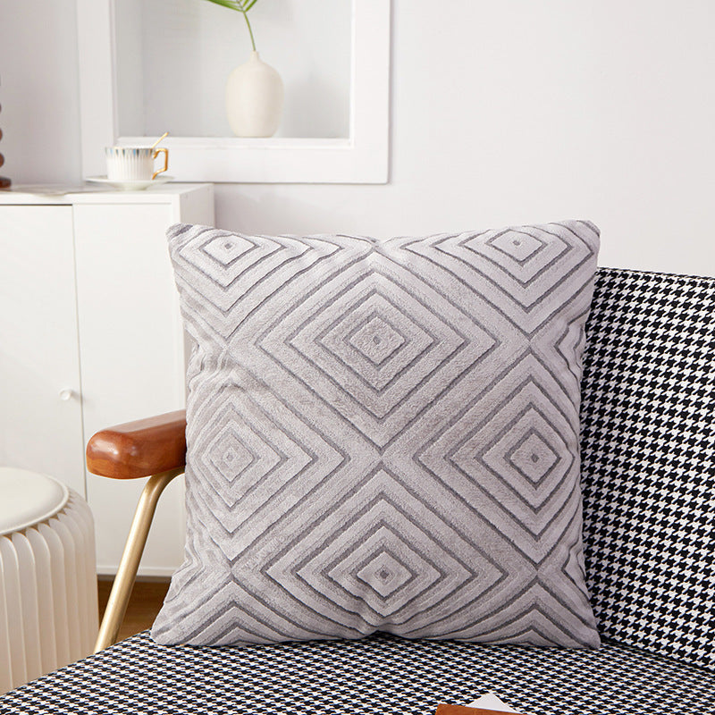 Nordic Knit Velvet Cushion Cover for Sofa and Office