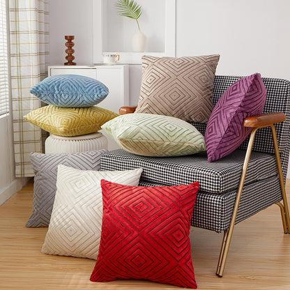 Nordic Knit Velvet Cushion Cover for Sofa and Office