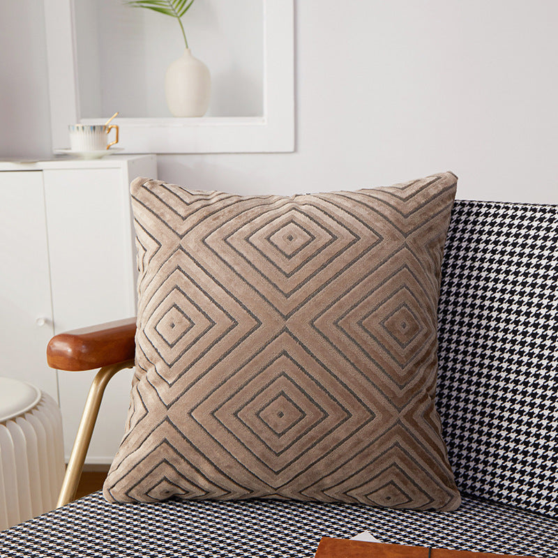 Nordic Knit Velvet Cushion Cover for Sofa and Office