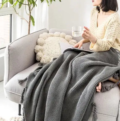 Cozy Knit Throw Blanket