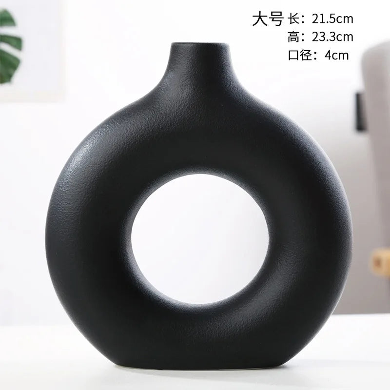 Donut Ceramic Hollow Vase
