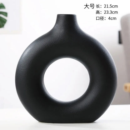 Donut Ceramic Hollow Vase