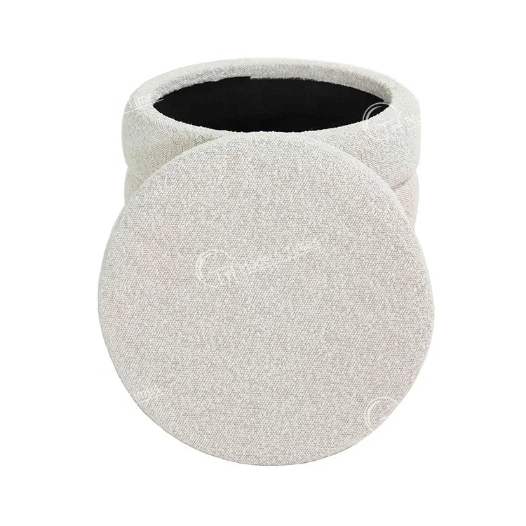 Modern Fabric Storage Ottoman