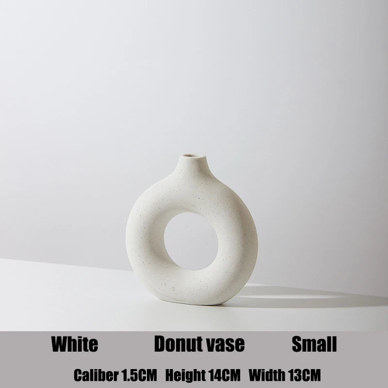 Donut Ceramic Hollow Vase