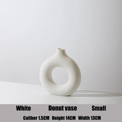 Donut Ceramic Hollow Vase