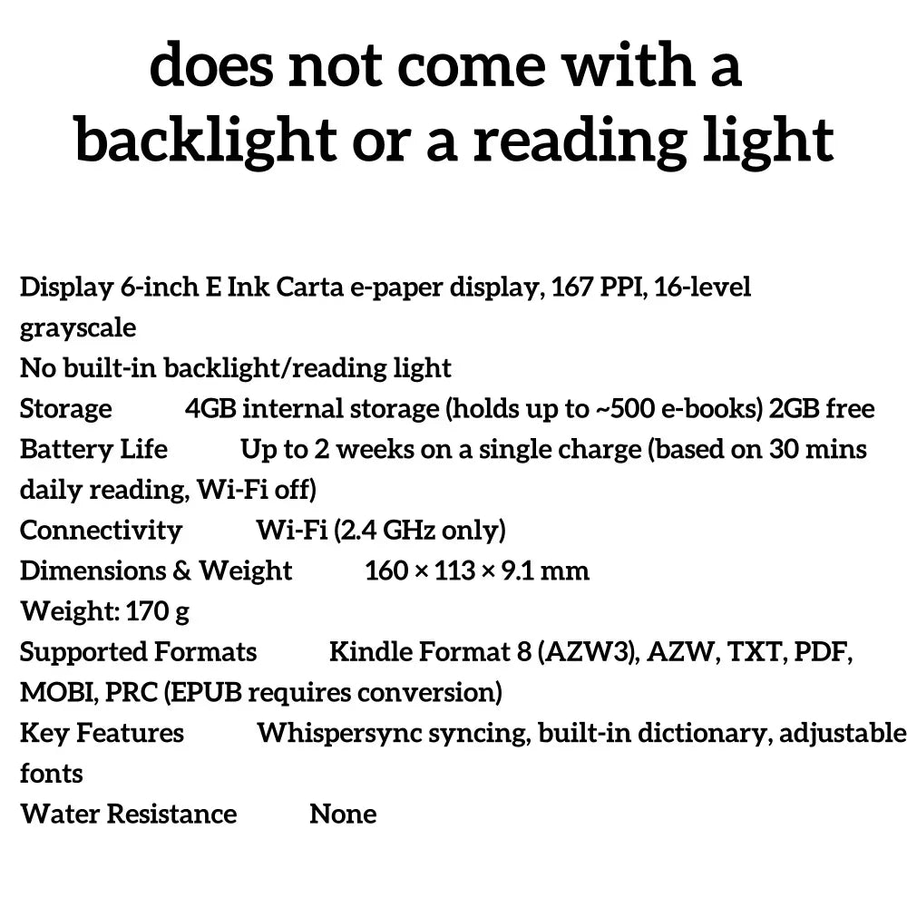 Kindle K8 6” E-Ink E-Reader (Used – Good Condition)