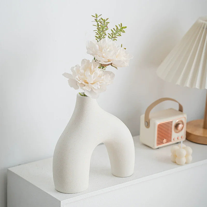 Elegant European Ceramic Vase Set (3-Piece)