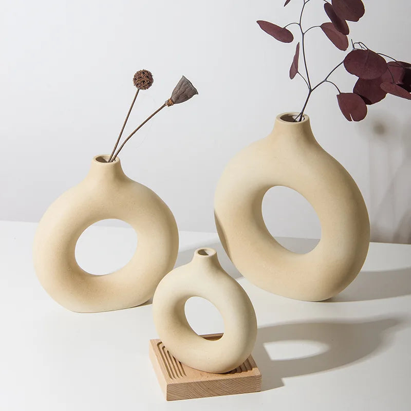 Donut Ceramic Hollow Vase