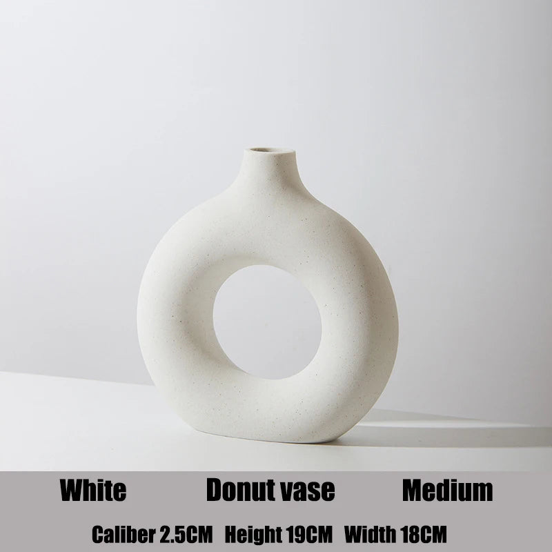 Donut Ceramic Hollow Vase