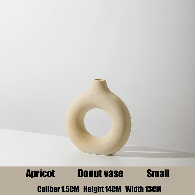 Donut Ceramic Hollow Vase