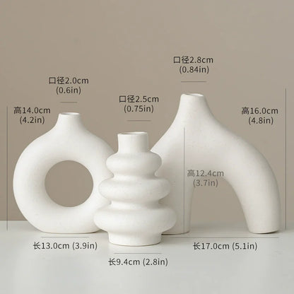 Elegant European Ceramic Vase Set (3-Piece)