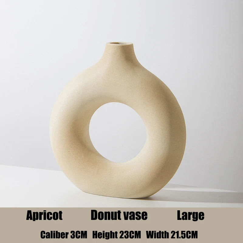 Donut Ceramic Hollow Vase