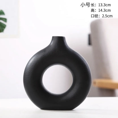 Donut Ceramic Hollow Vase