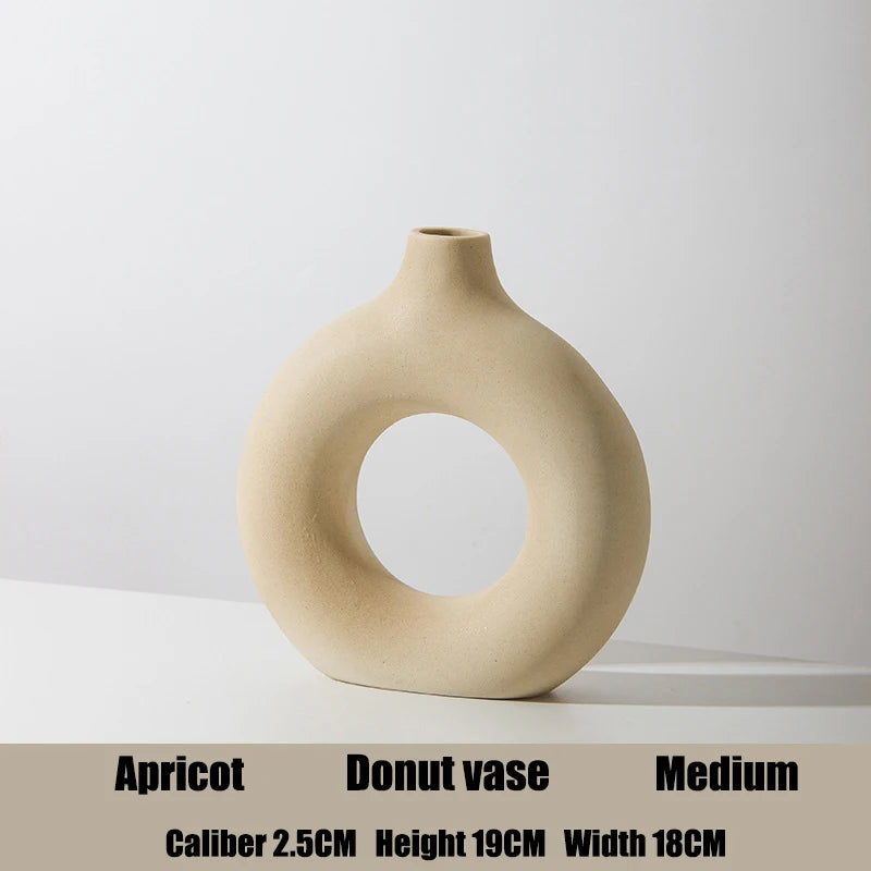 Donut Ceramic Hollow Vase