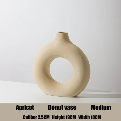 Donut Ceramic Hollow Vase