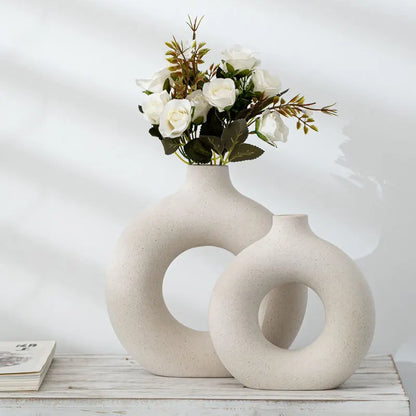 Donut Ceramic Hollow Vase