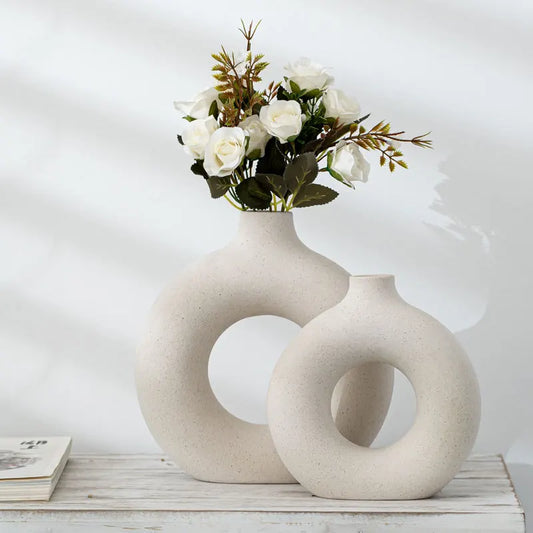 Donut Ceramic Hollow Vase
