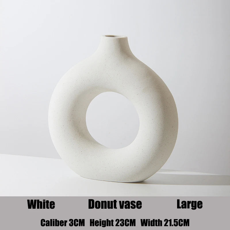 Donut Ceramic Hollow Vase