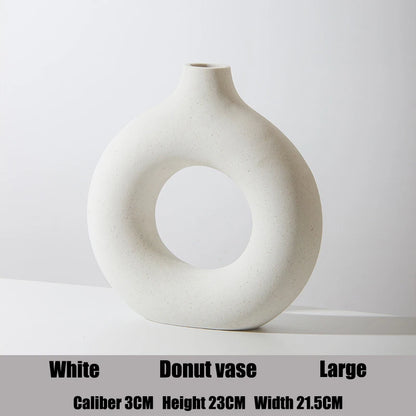 Donut Ceramic Hollow Vase