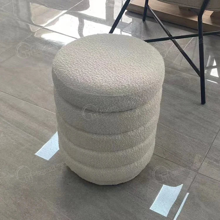 Modern Fabric Storage Ottoman