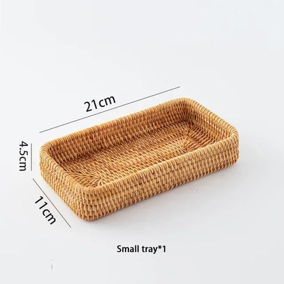 Handwoven Rattan Food Storage Basket