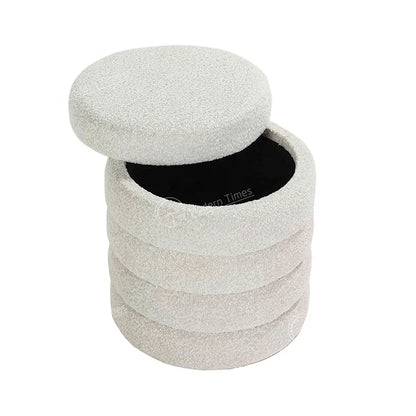 Modern Fabric Storage Ottoman