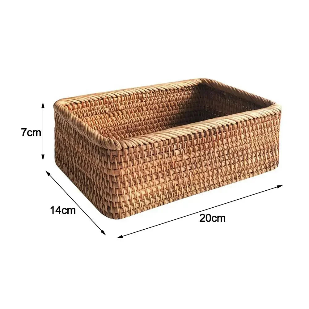 Handwoven Rattan Food Storage Basket