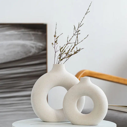 Donut Ceramic Hollow Vase