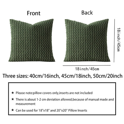 Geometric Knit Cushion Cover