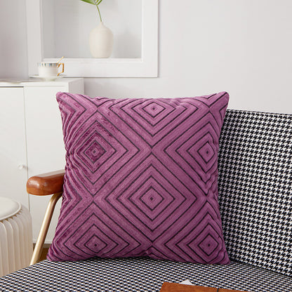 Nordic Knit Velvet Cushion Cover for Sofa and Office