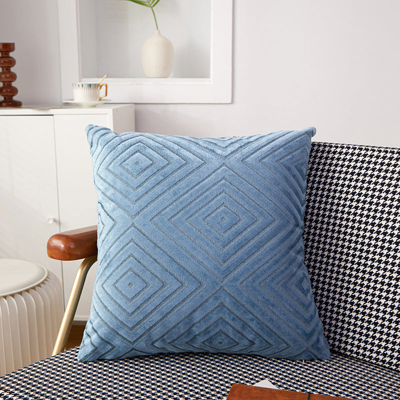 Nordic Knit Velvet Cushion Cover for Sofa and Office