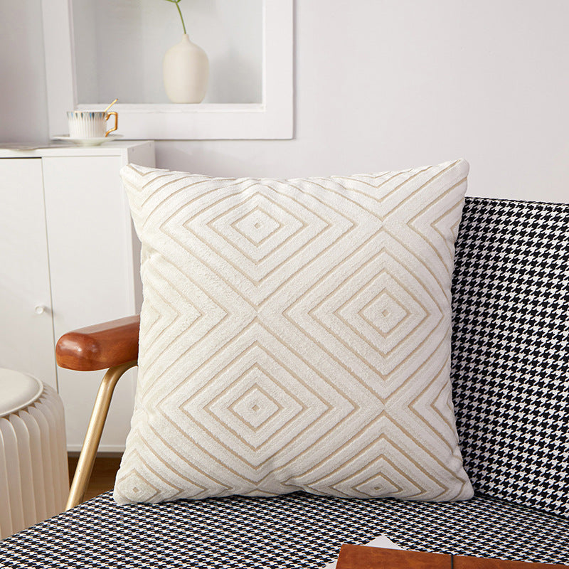 Nordic Knit Velvet Cushion Cover for Sofa and Office