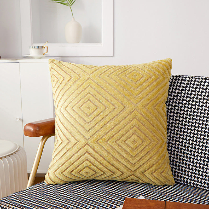 Nordic Knit Velvet Cushion Cover for Sofa and Office