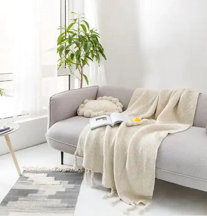 Cozy Knit Throw Blanket