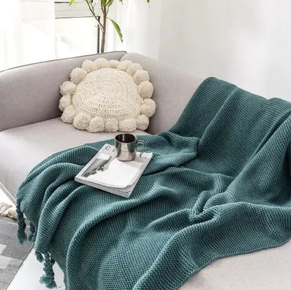 Cozy Knit Throw Blanket